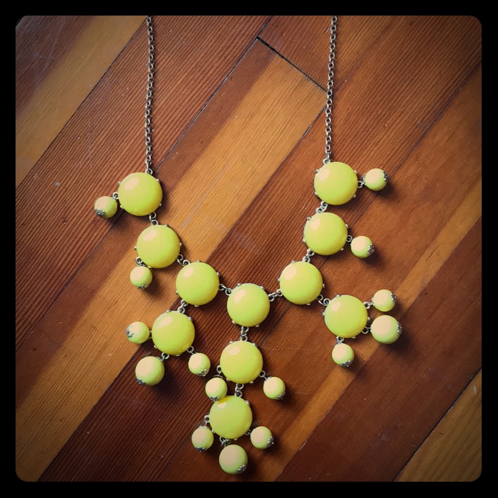 Yellow JCREW bib statement necklace